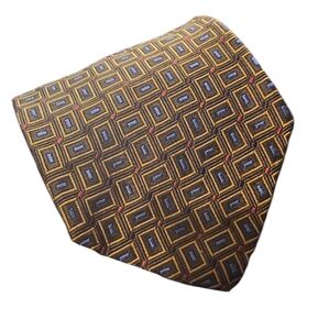 Robert Talbott | Brown Geometric Print Extra Long Silk Tie